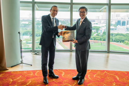 Professor Tan Eng Chye, NUS President and Mr Eric Labaye, President of École Polytechnique at the Celebration 