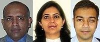 (L-R) Mr Rajesh Kuppuswamy is a senior director, Ms Ruchi Malhotra is a senior manager and Mr Arvind Dakhera is a manager for life sciences consulting at NASDAQ-listed IT and consulting firm Cognizant