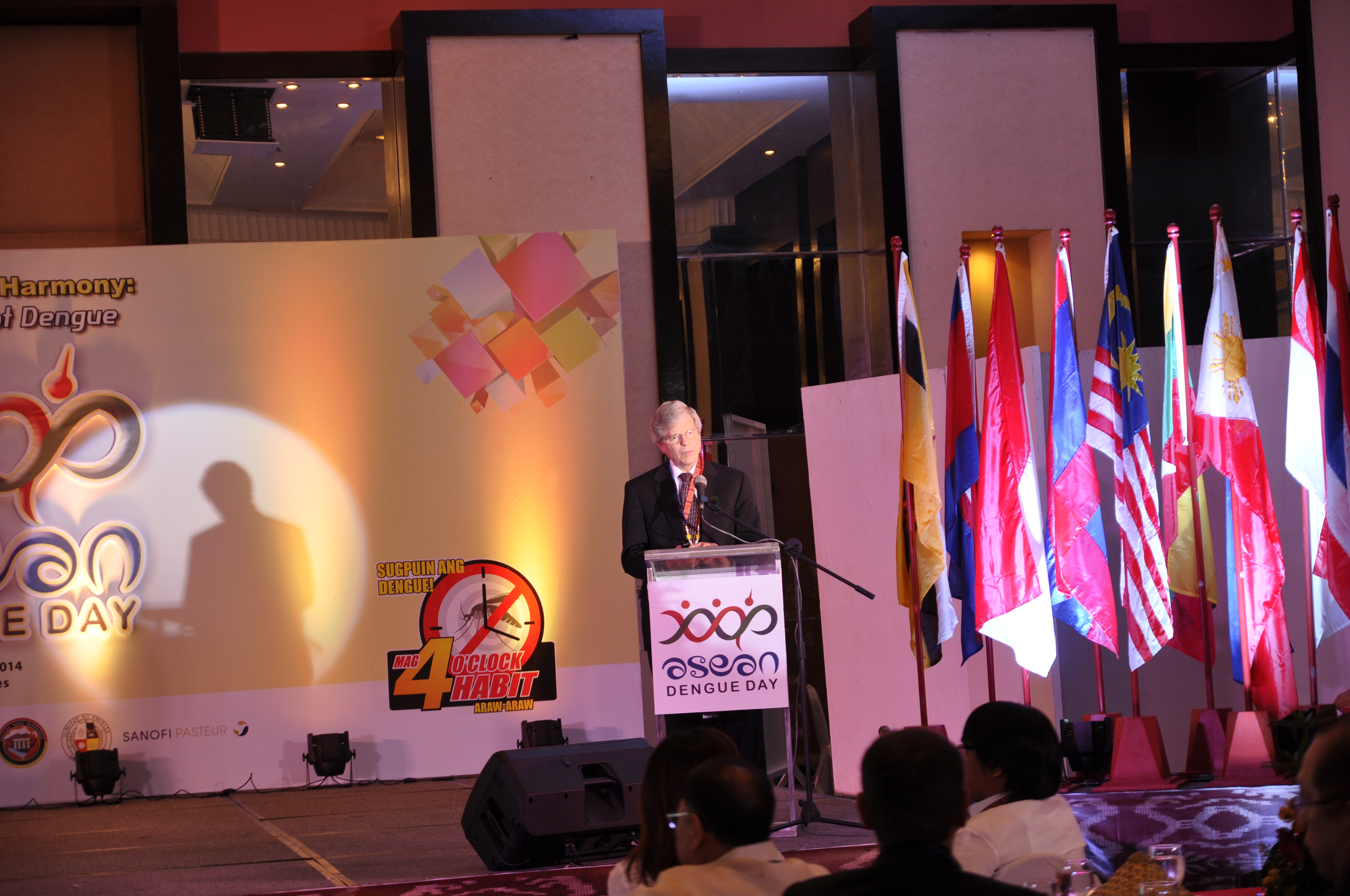 Dr. Donald S Shepard, professor at Brandeis University speaking on ASEAN Dengue Day held in Philippines on June 14-15