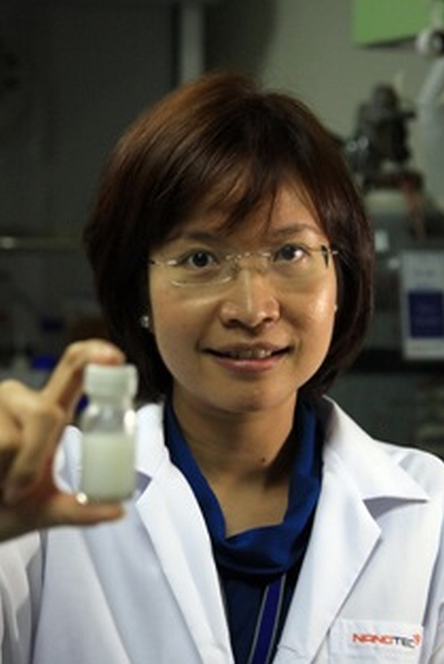 NANOTEC scientists like Dr Nuttaporn Pimpha (above pic) are using nanoparticles to deliver DOX to breast cancer cells 