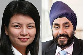 Ms Samantha Su, director, services and biomedical, Spring, Singapore, and Mr Simranjit Singh, chairman, BioSingapore