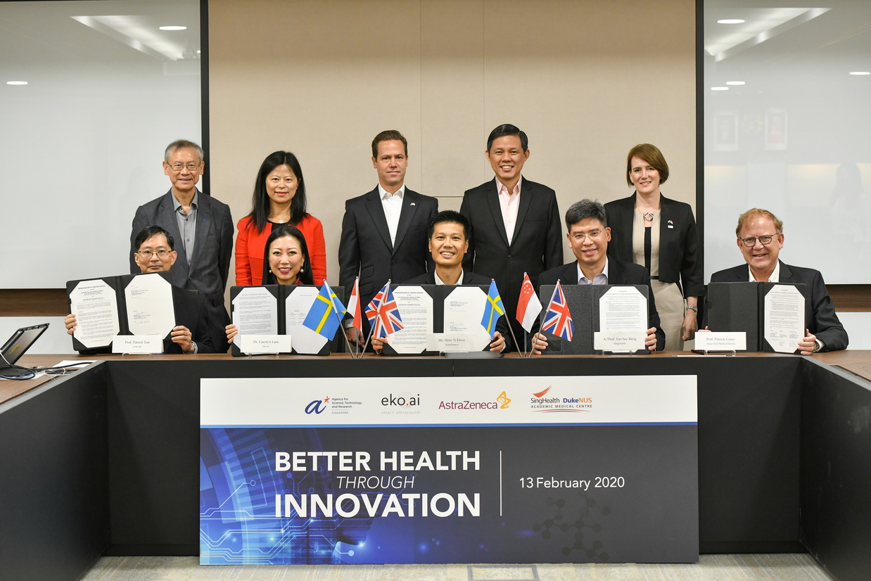 AstraZeneca Singapore signs MoU with eko.ai, SingHealth Duke-NUS AMC and A*STAR